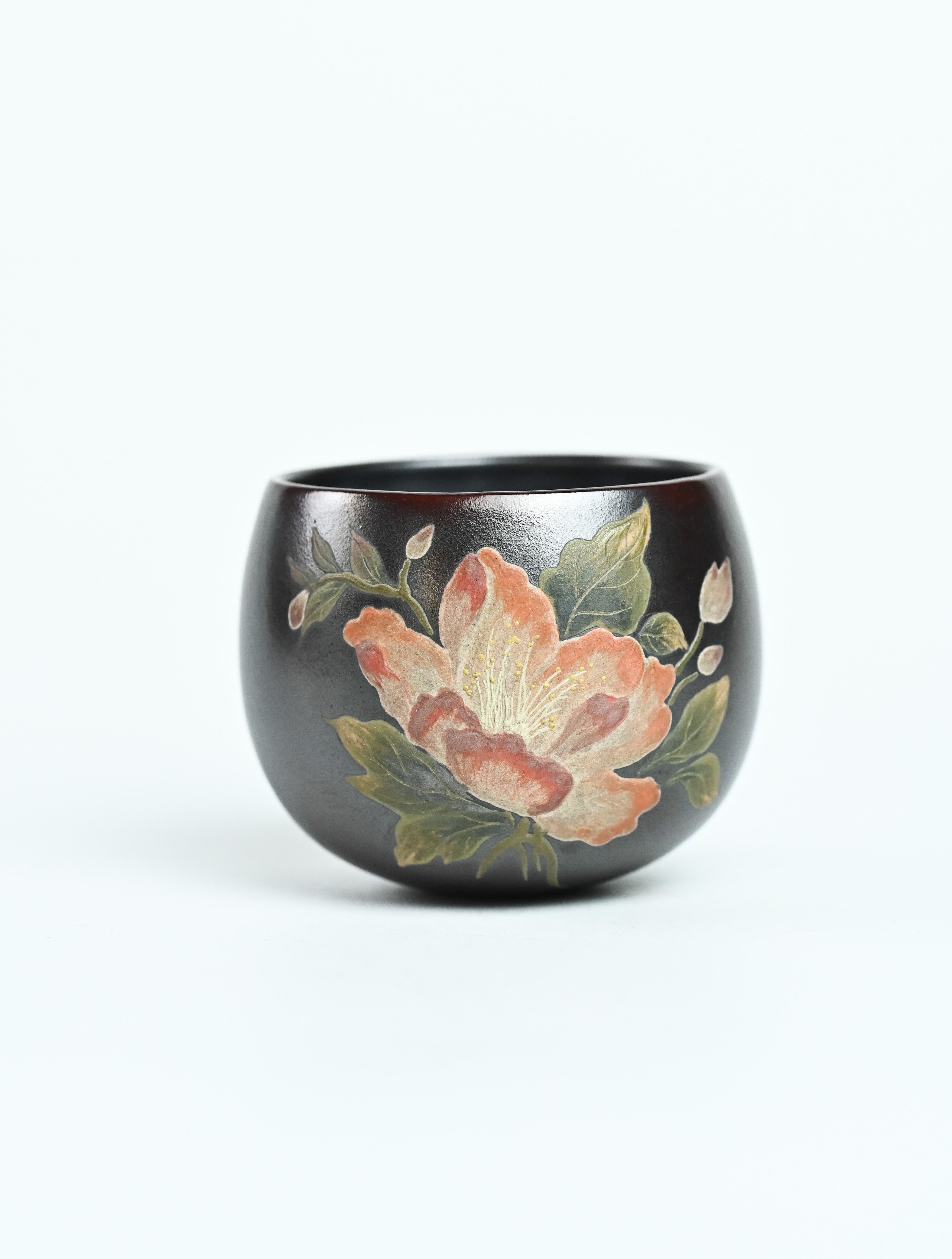 YANYOO handmade Yixing tea cup, Twilight collection tumbler flower product.