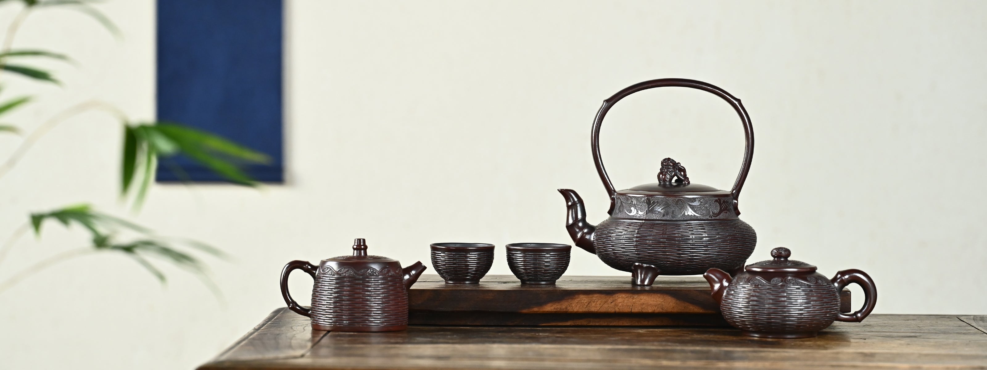 YANYOO handmade Yixing teapot banner: Bamboo collection desktop version.
