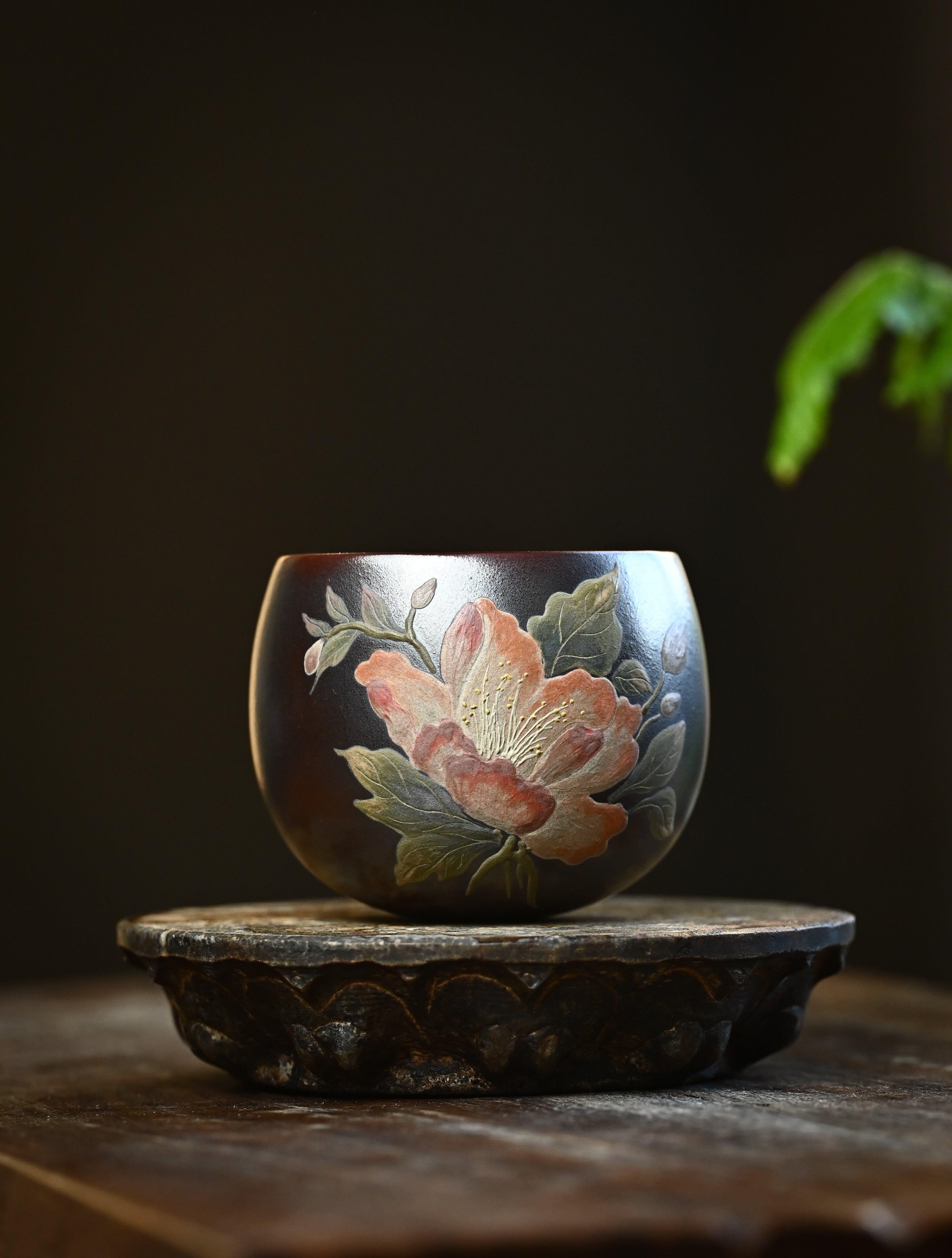 YANYOO handmade Yixing tea cup, Twilight collection tumbler flower lifestyle.